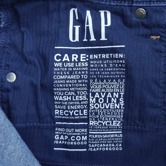 GAP Jeans women's sz 31/12 indigo blue colour vintage slim high rise ankle glaze - Picture 7 of 14